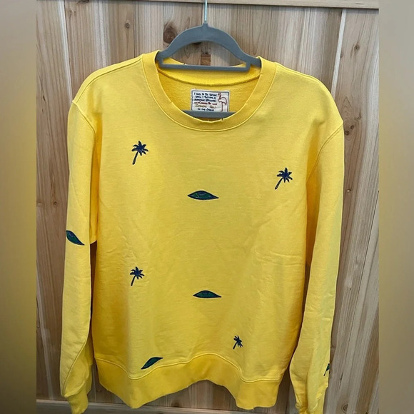 Sandrine Rose/Free People | Solei Crew Neck Eye/Palm Sweatshirt (M) - Picture 1 of 7